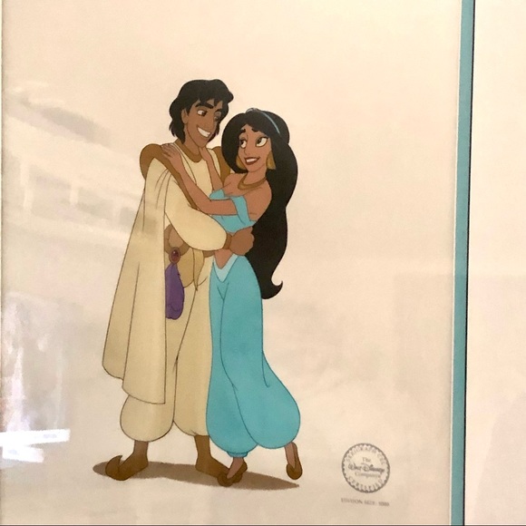 Disney Aladdin Framed Silk Screen Fine Art - Picture 4 of 10
